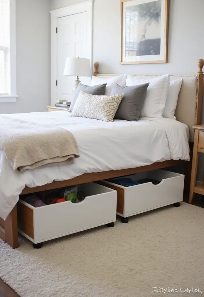 27 Small Space Bedroom Ideas That Feel Bigger Than They Are 11 27 Small Space Bedroom Ideas That Feel Bigger Than They Are - 11. Utilize the Space Under the Bed