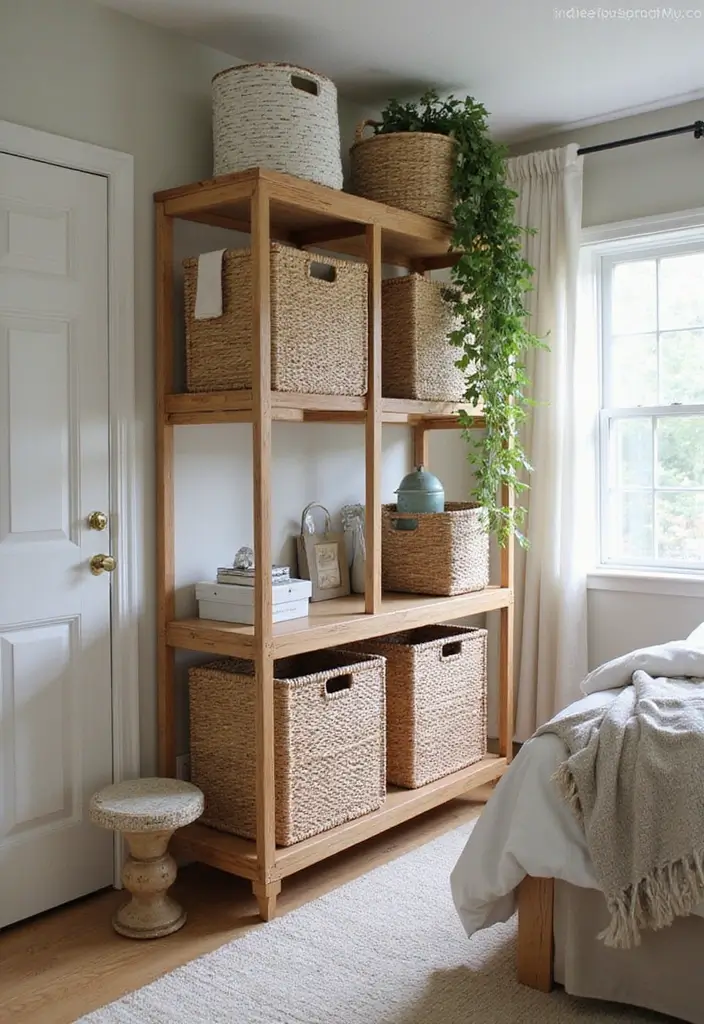 27 Small Space Bedroom Ideas That Feel Bigger Than They Are 25 27 Small Space Bedroom Ideas That Feel Bigger Than They Are - 25. Organize with Baskets and Boxes