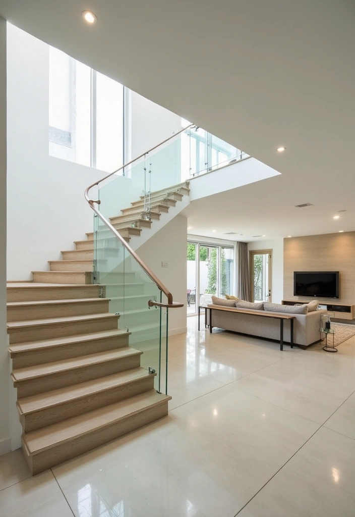 27 Small Space Staircase Designs That Save Room Creatively 12 27 Small Space Staircase Designs That Save Room Creatively - 12. Open-Concept Staircase Designs