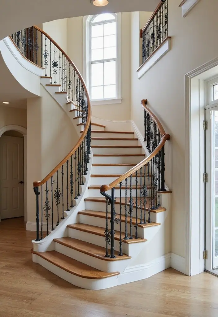 27 Small Space Staircase Designs That Save Room Creatively 27 27 Small Space Staircase Designs That Save Room Creatively - 27. Stylish Railing Designs for Small Spaces