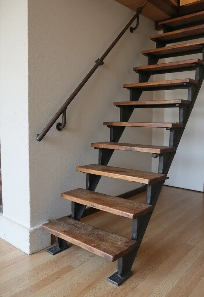 27 Small Space Staircase Designs That Save Room Creatively 5 27 Small Space Staircase Designs That Save Room Creatively - 5. Step Ladder Style for Compact Homes