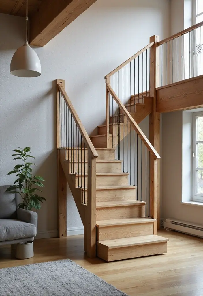 27 Small Space Staircase Designs That Save Room Creatively 6 27 Small Space Staircase Designs That Save Room Creatively - 6. Foldable Stairs for Practical Use