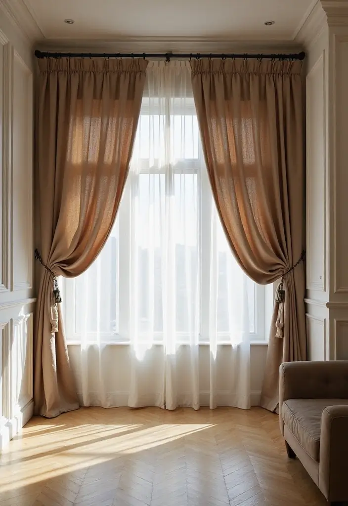 27 Studio Apartment Divider Hacks That Add Privacy in Style 2 27 Studio Apartment Divider Hacks That Add Privacy in Style - 2. Stylish Curtains for Flexible Privacy