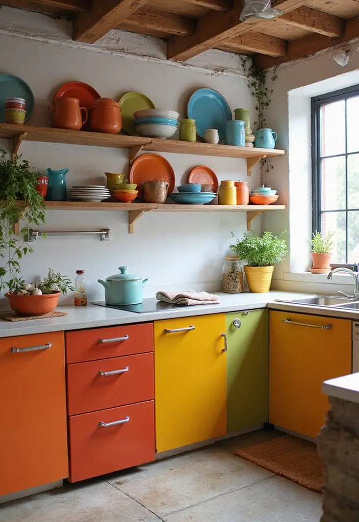 28 Basement Apartment Ideas to Make It Livable and Stylish 23 28 Basement Apartment Ideas to Make It Livable and Stylish - 23. Use Colorful Kitchen Accessories