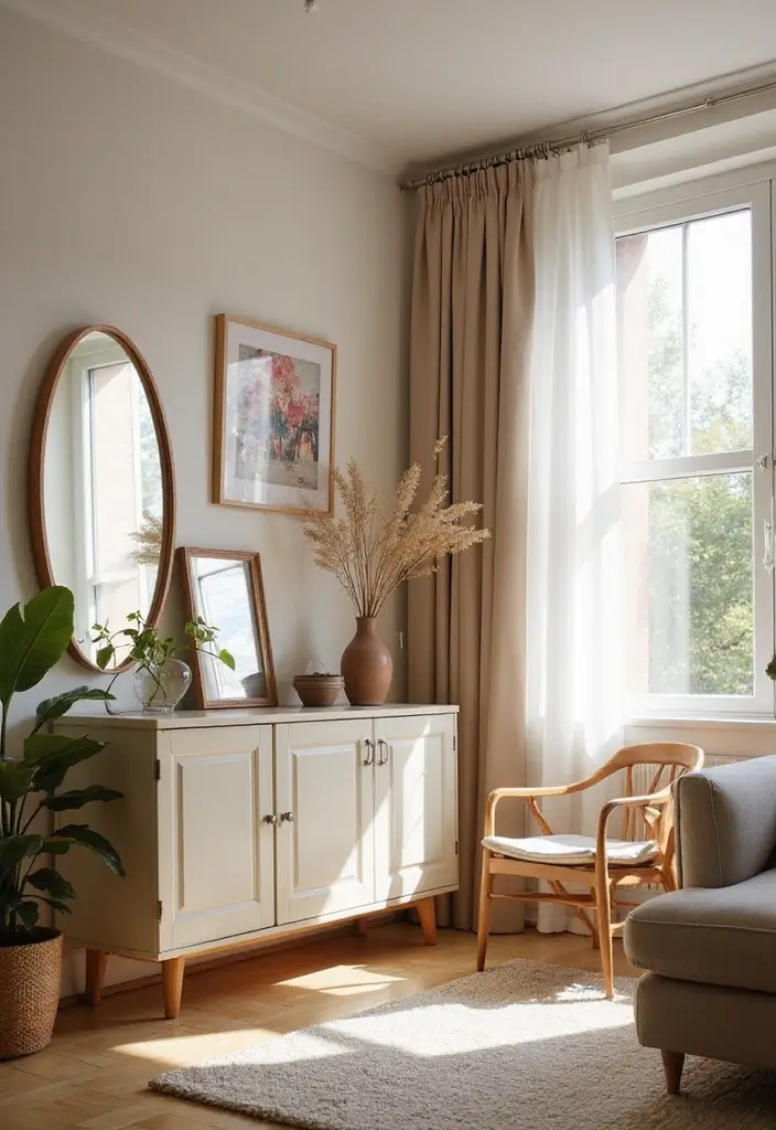 28 Cozy Apartment Decor Tips That Feel Warm and Inviting 19 28 Cozy Apartment Decor Tips That Feel Warm and Inviting - 19. Use Mirrors to Reflect Light
