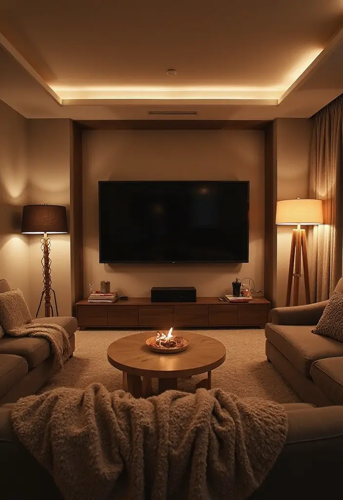28 Cozy Apartment Decor Tips That Feel Warm and Inviting 26 28 Cozy Apartment Decor Tips That Feel Warm and Inviting - 26. Create a Cozy Entertainment Zone