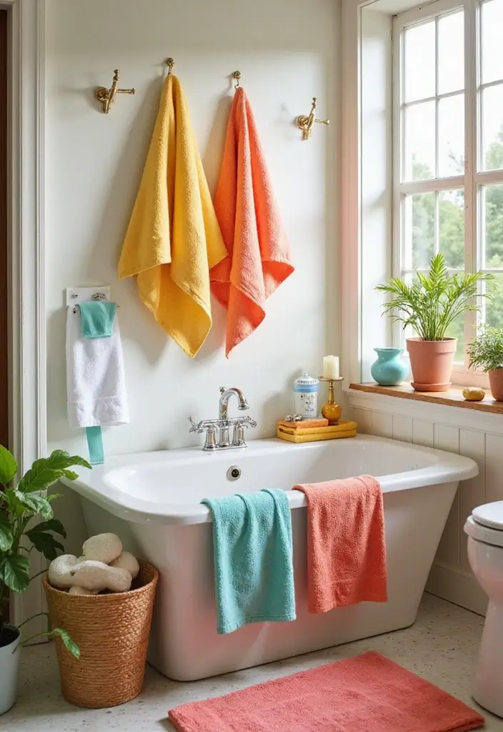 28 First Apartment Checklist Essentials You Can’t Forget 16 28 First Apartment Checklist Essentials You Can’t Forget - 16. Bright and Cheerful Towels