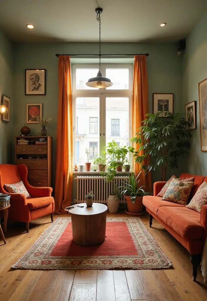 28 Girl Apartment Decor Styles That Are Cozy and Chic 20. Retro Revival