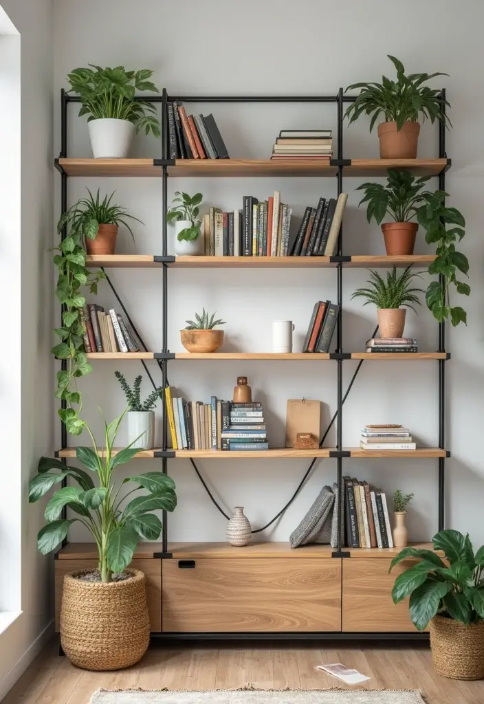 28 Men’s Apartment Decor Ideas for a Sleek Masculine Look 6 28 Mens Apartment Decor Ideas for a Sleek Masculine Look 6. Functional Shelving