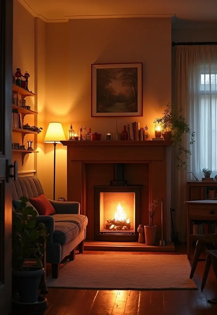 28 Small Cozy Apartment Designs That Feel Warm and Inviting 23 28 Small Cozy Apartment Designs That Feel Warm and Inviting - 23. Warm Fireplaces