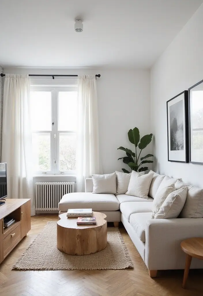 28 Small Living Space Ideas for a Sleek Clutter-Free Home 10 28 Small Living Space Ideas for a Sleek Clutter-Free Home - 10. Choose Minimalist Decor