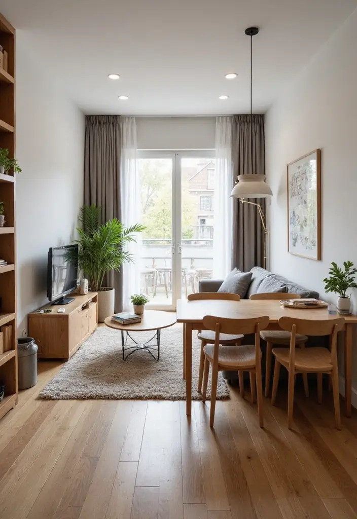 28 Small Living Space Ideas for a Sleek Clutter-Free Home 16 28 Small Living Space Ideas for a Sleek Clutter-Free Home - 16. Use Folding Furniture