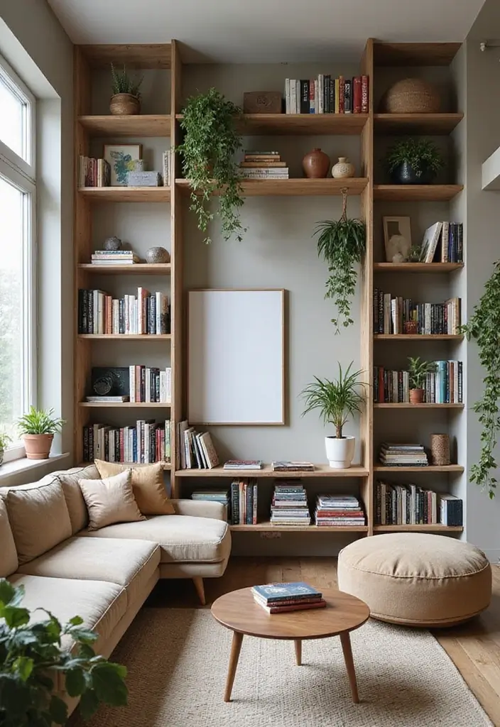 28 Small Living Space Ideas for a Sleek Clutter-Free Home 2 28 Small Living Space Ideas for a Sleek Clutter-Free Home - 2. Use Vertical Space