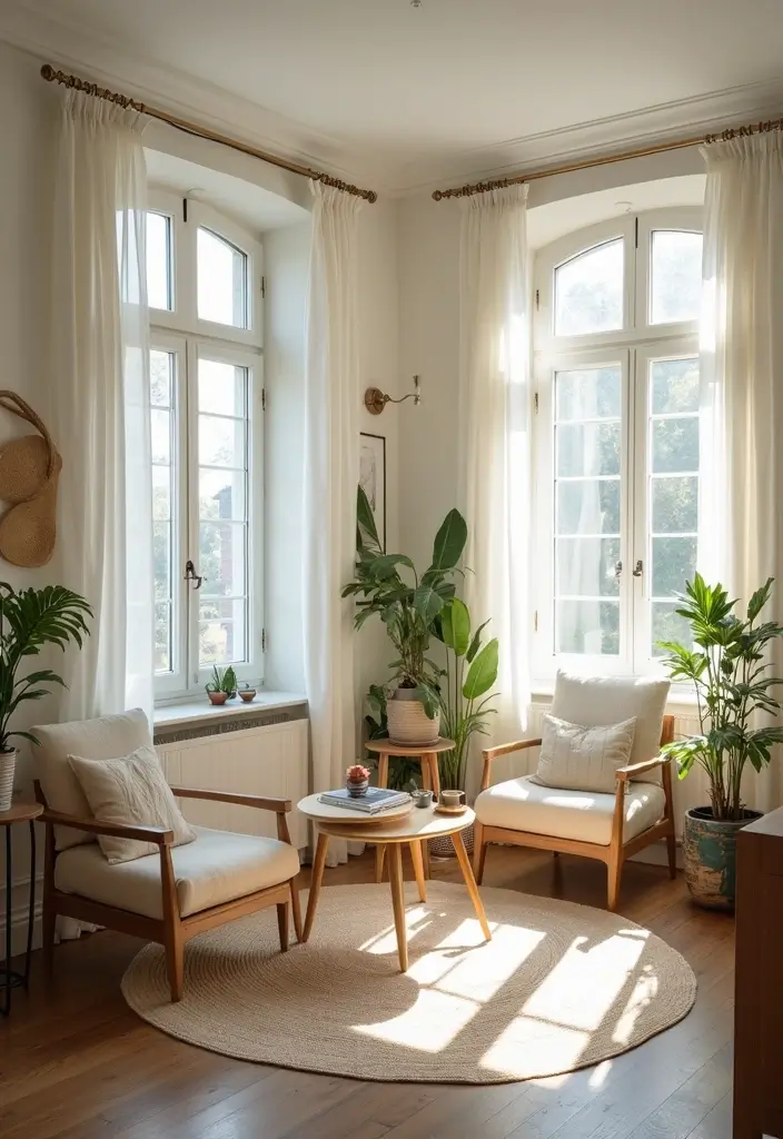 28 Small Living Space Ideas for a Sleek Clutter-Free Home 22 28 Small Living Space Ideas for a Sleek Clutter-Free Home - 22. Maximize Natural Light