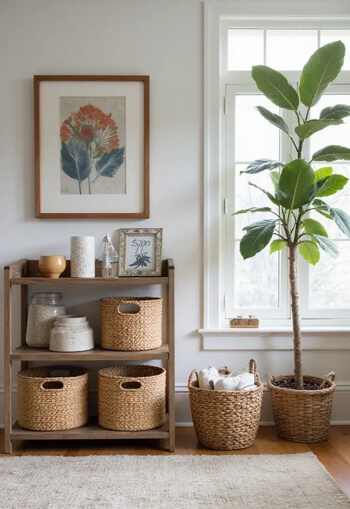 28 Small Living Space Ideas for a Sleek Clutter-Free Home 25 28 Small Living Space Ideas for a Sleek Clutter-Free Home - 25. Utilize Decorative Storage