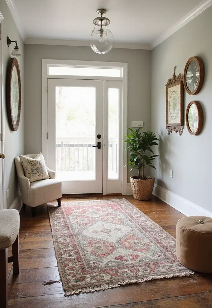 29 Apartment Entryway Ideas That Wow Guests Instantly 10 29 Apartment Entryway Ideas That Wow Guests Instantly - 10. Layered Rugs
