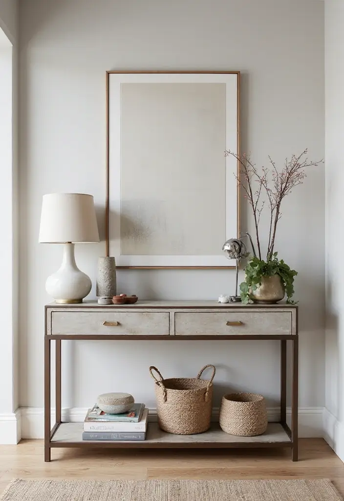 29 Apartment Entryway Ideas That Wow Guests Instantly 13 29 Apartment Entryway Ideas That Wow Guests Instantly - 13. Stylish Console Tables