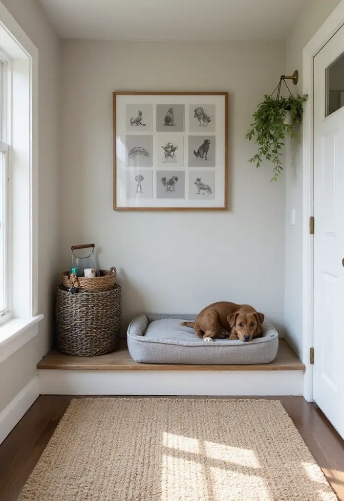 29 Apartment Entryway Ideas That Wow Guests Instantly 17 29 Apartment Entryway Ideas That Wow Guests Instantly - 17. Functional Pet Areas