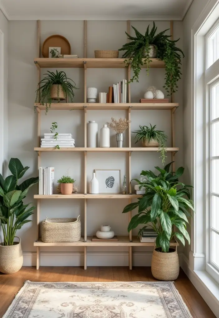 29 Apartment Entryway Ideas That Wow Guests Instantly 24 29 Apartment Entryway Ideas That Wow Guests Instantly - 24. Open Shelving