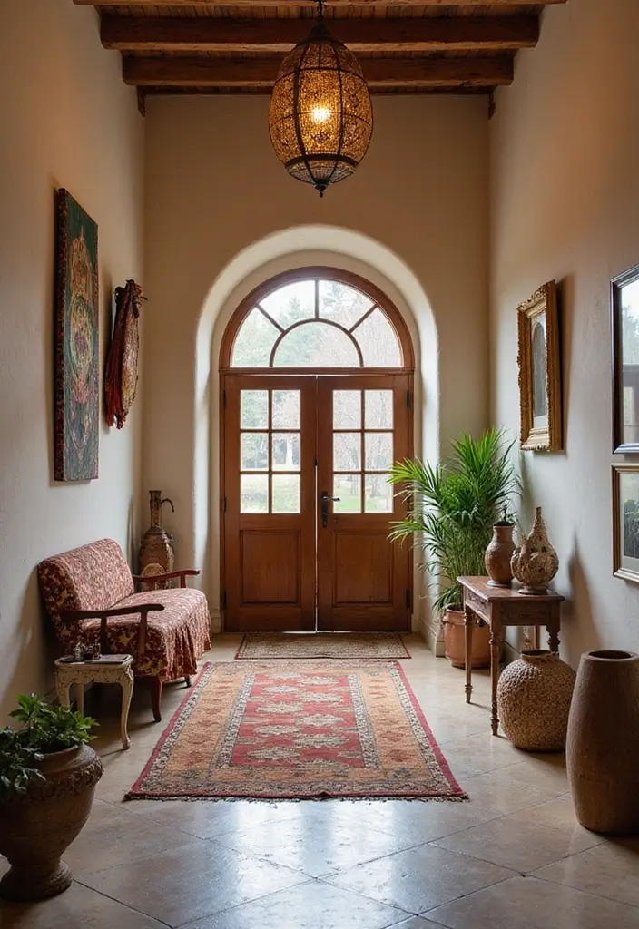 29 Apartment Entryway Ideas That Wow Guests Instantly 29 29 Apartment Entryway Ideas That Wow Guests Instantly - 29. Cultural Influences