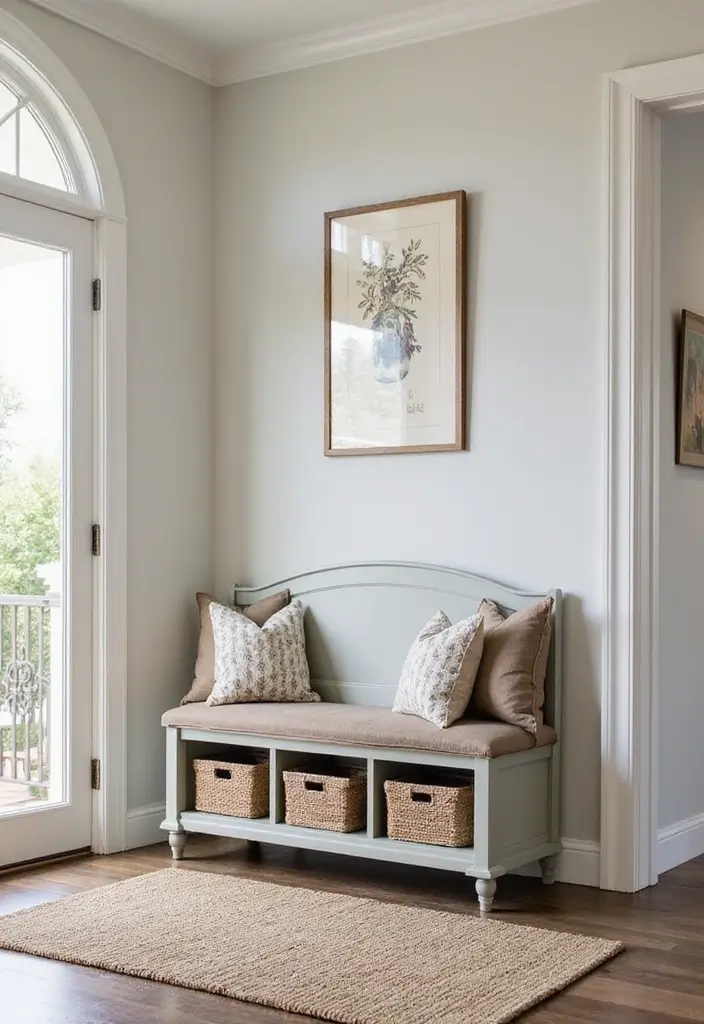 29 Apartment Entryway Ideas That Wow Guests Instantly 8 29 Apartment Entryway Ideas That Wow Guests Instantly - 8. Functional Benches