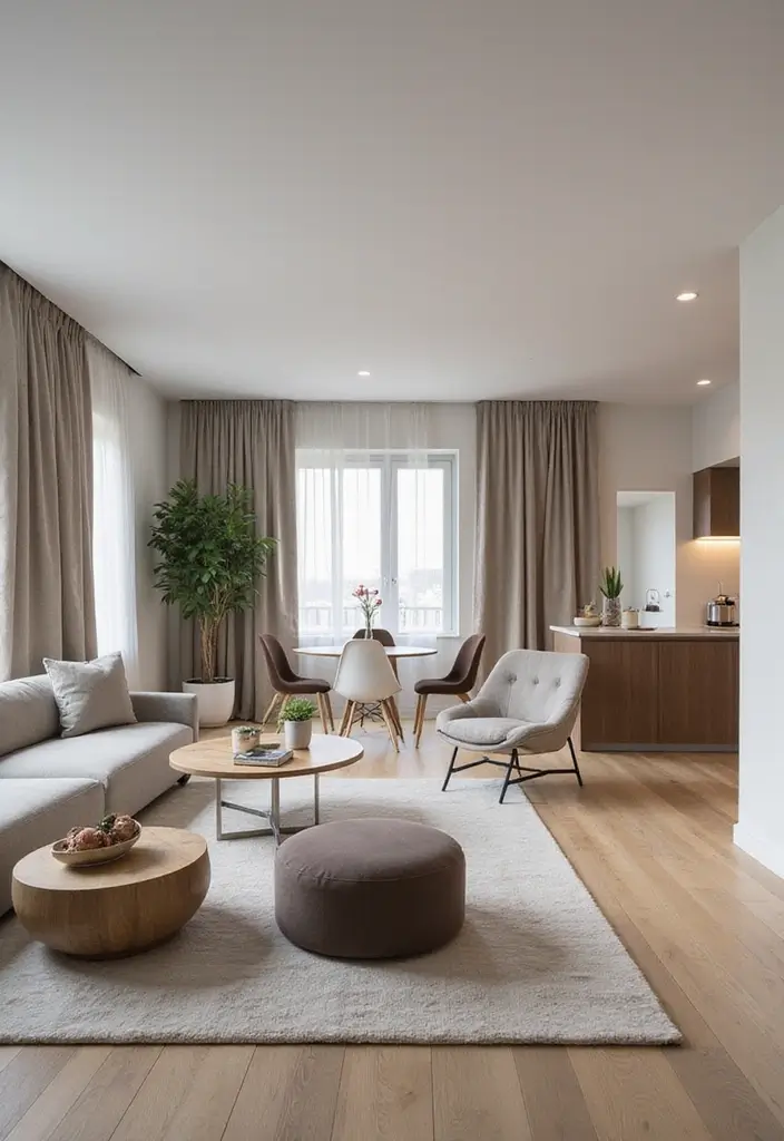29 Bachelor Apartment Ideas for a Sleek Modern Lifestyle 1 29 Bachelor Apartment Ideas for a Sleek Modern Lifestyle - 1. Open-Concept Living Zones
