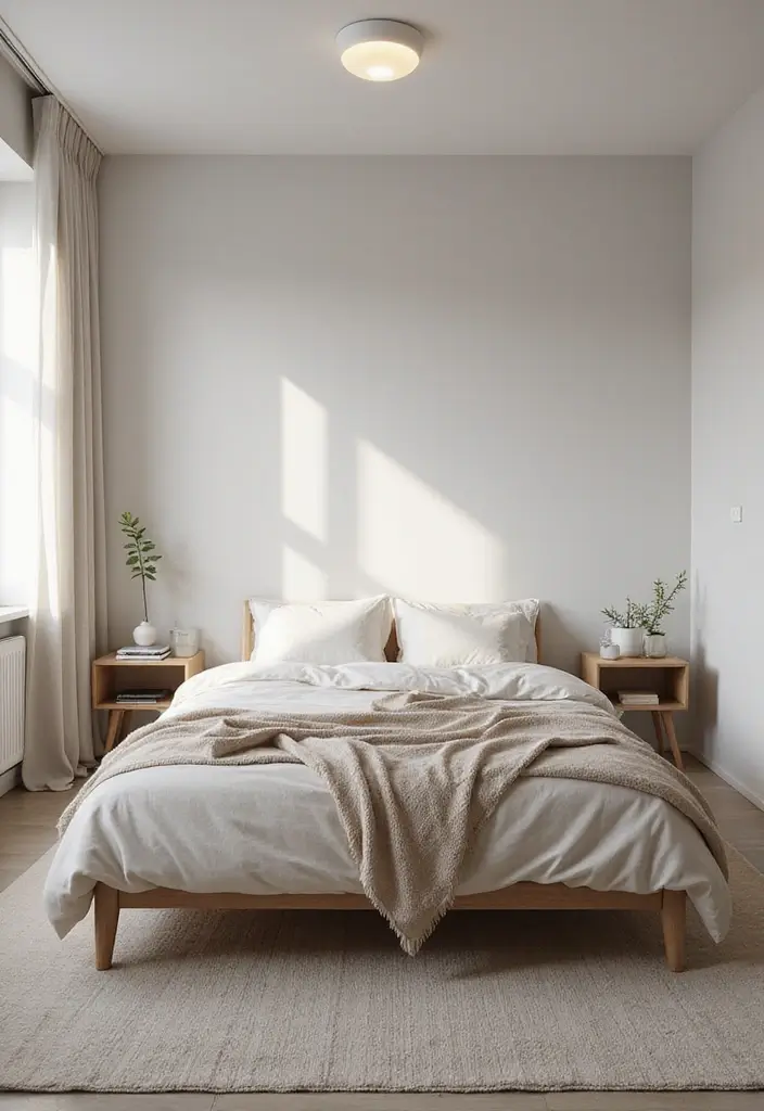 29 Bachelor Apartment Ideas for a Sleek Modern Lifestyle 12 29 Bachelor Apartment Ideas for a Sleek Modern Lifestyle - 12. Minimalist Bedroom Retreat