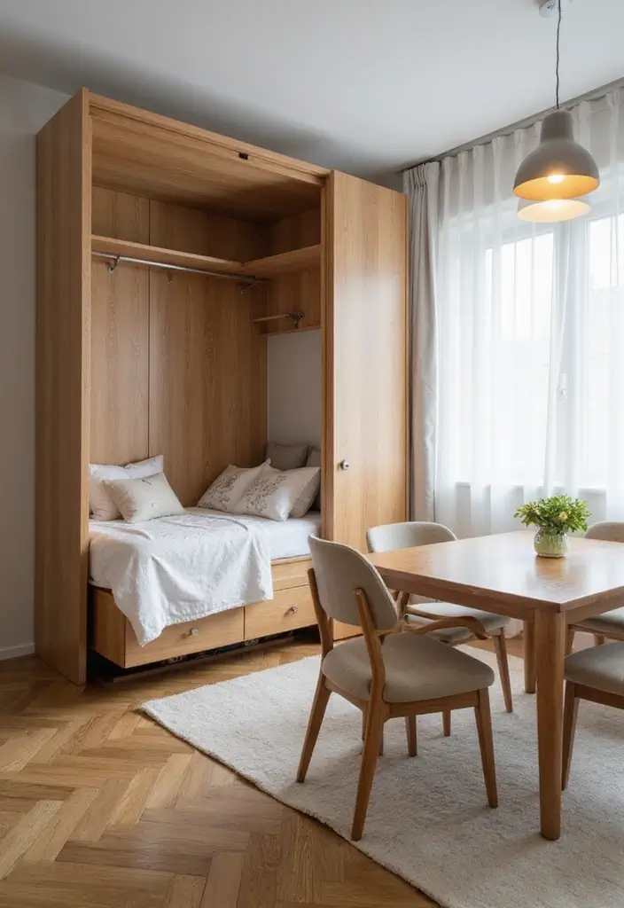 29 Bachelor Apartment Ideas for a Sleek Modern Lifestyle 13 29 Bachelor Apartment Ideas for a Sleek Modern Lifestyle - 13. Foldable and Expandable Furniture
