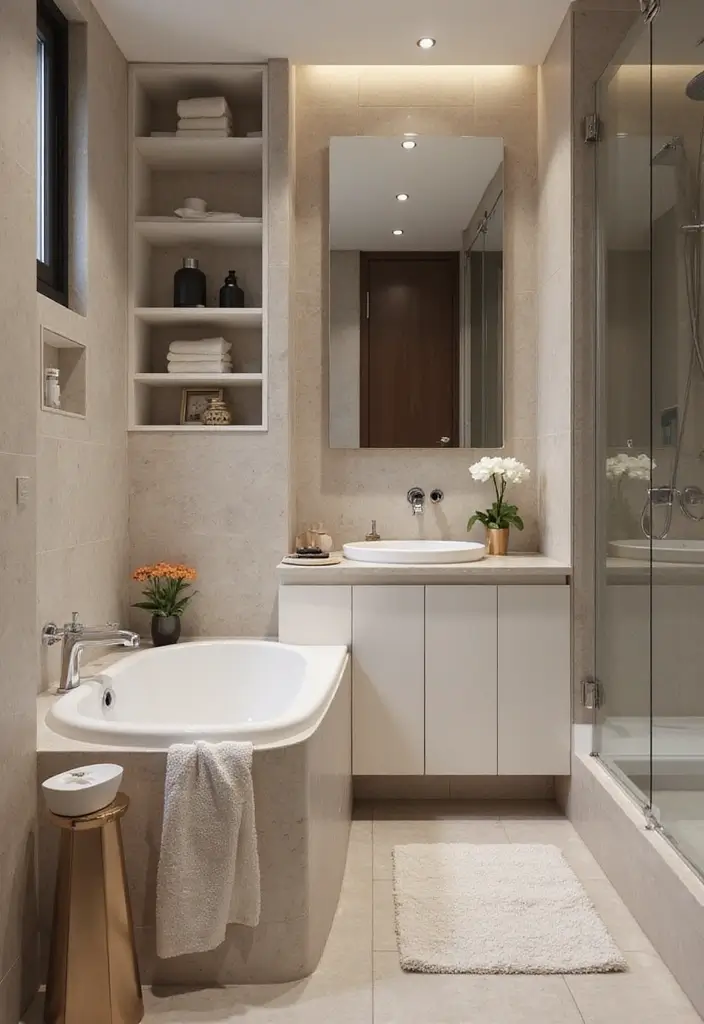 29 Bachelor Apartment Ideas for a Sleek Modern Lifestyle 17 29 Bachelor Apartment Ideas for a Sleek Modern Lifestyle - 17. Stylish Bathroom Decor