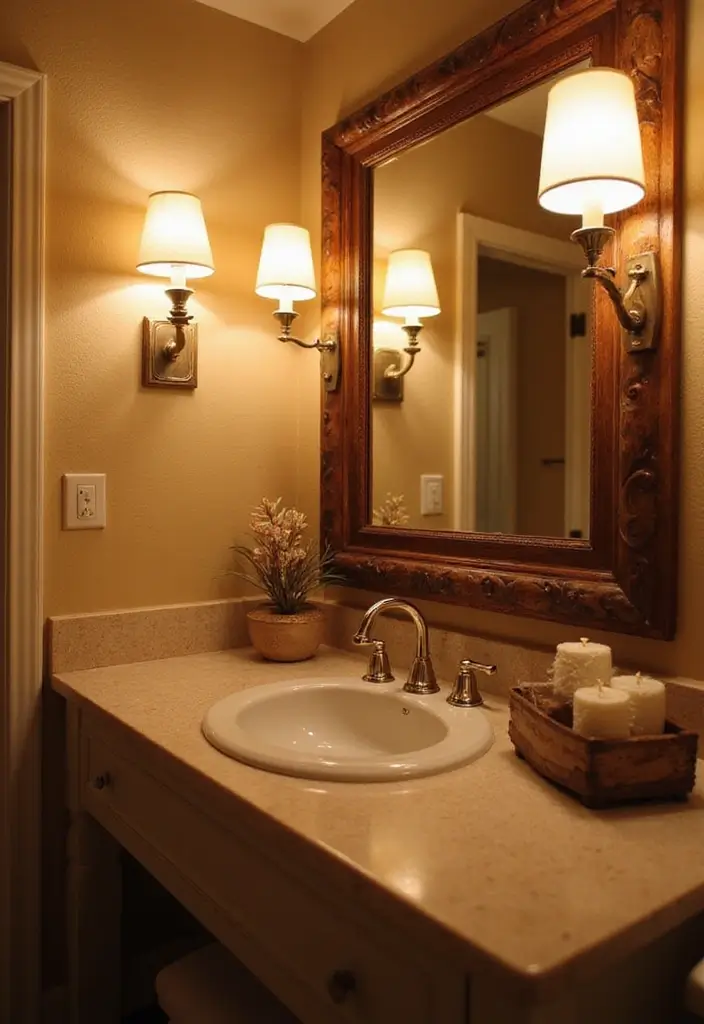 29 Bathroom Decor Ideas Apartment Renters Will Love - 14. Lighting Upgrades