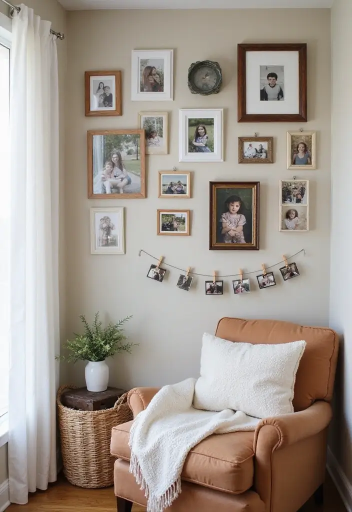 29 Girly Apartment Decor Ideas for a Pretty Feminine Look 16. Personalized Photo Displays for Memories