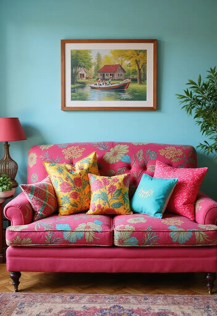 29 Girly Apartment Decor Ideas for a Pretty Feminine Look 17. Fun Pillows for a Pop of Color