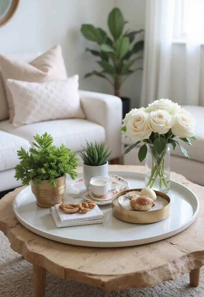 29 Girly Apartment Decor Ideas for a Pretty Feminine Look 25. Stylish Trays for Organization and Decor