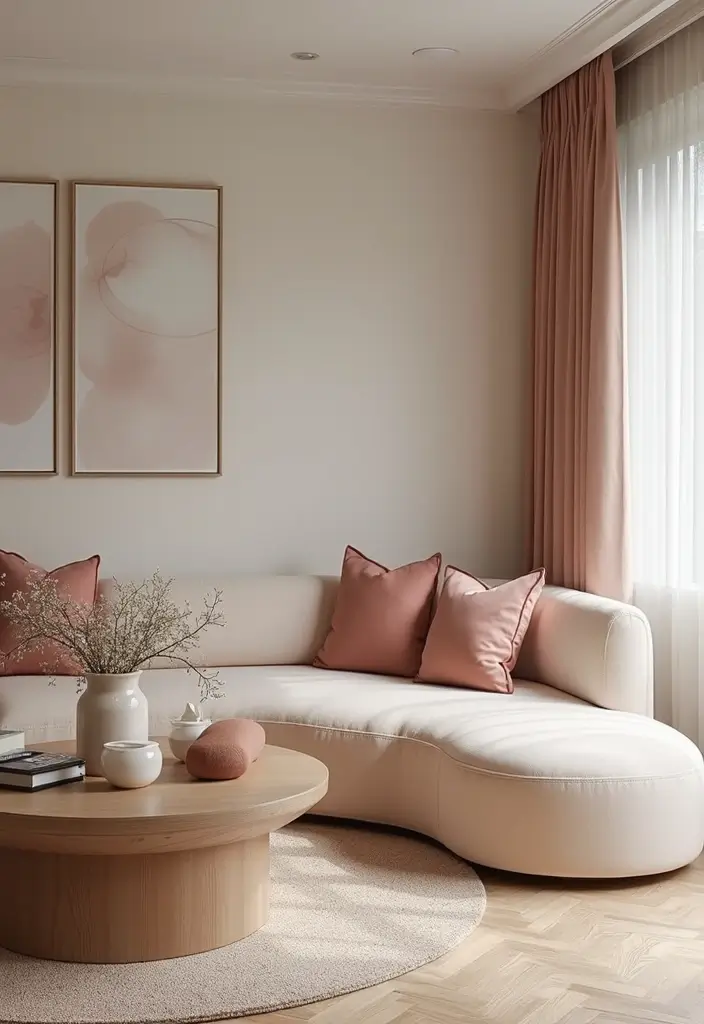 29 Girly Apartment Decor Ideas for a Pretty Feminine Look 4. Chic Furniture with Feminine Curves