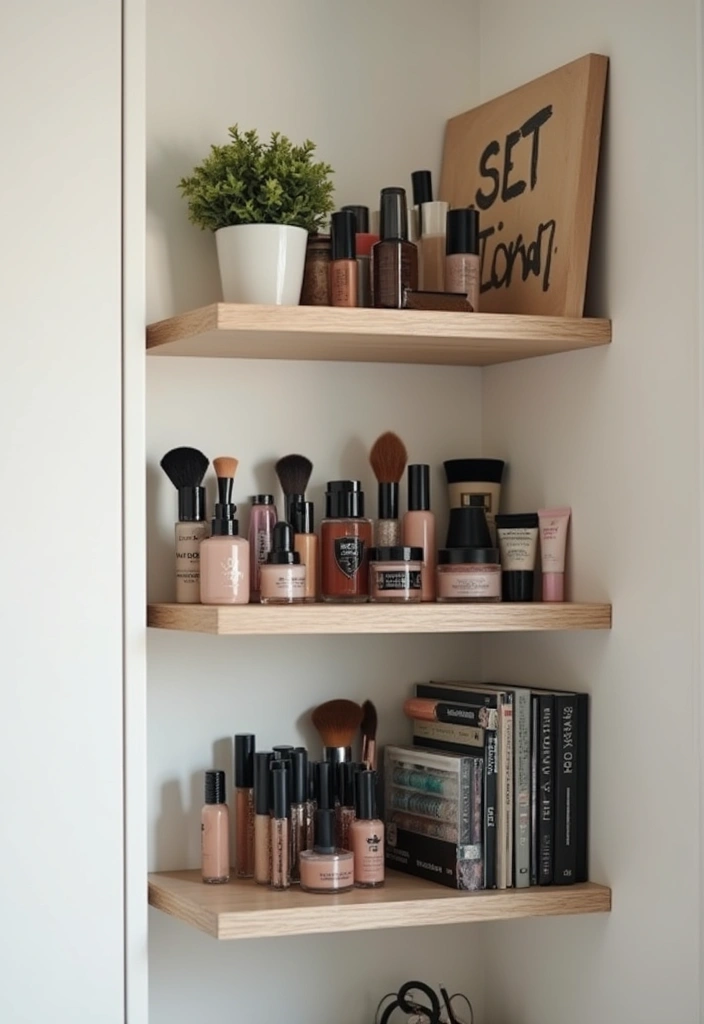 29 Small Space Makeup Vanity Hacks for Tiny Apartments 14 29 Small Space Makeup Vanity Hacks for Tiny Apartments - 14. Utilize Corners