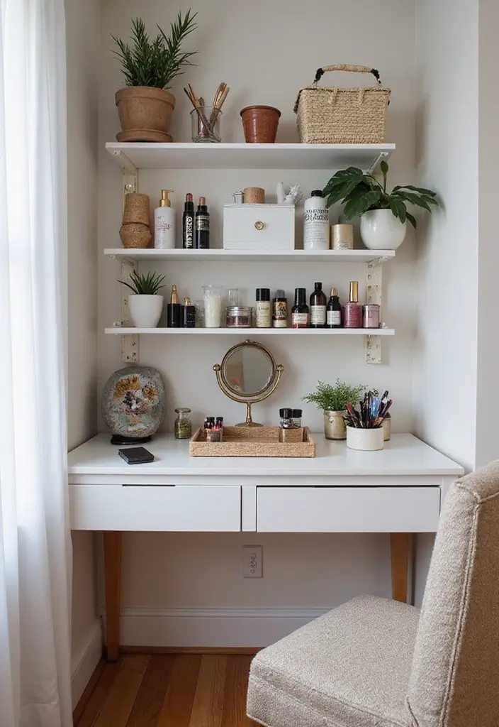 29 Small Space Makeup Vanity Hacks for Tiny Apartments 27 29 Small Space Makeup Vanity Hacks for Tiny Apartments - 27. DIY Custom Organization