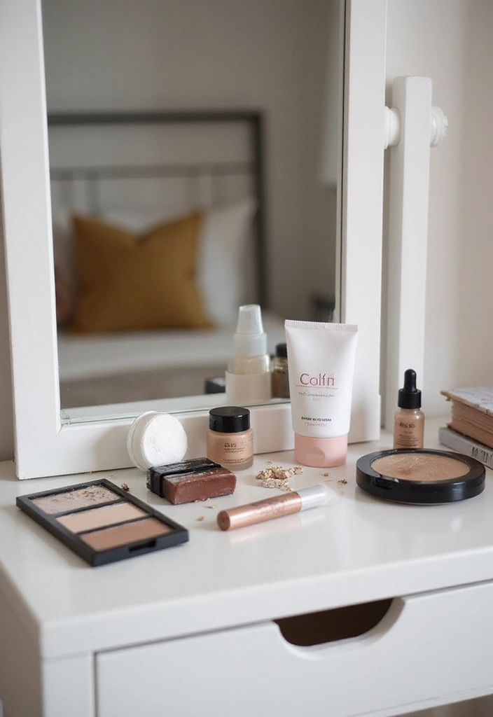 29 Small Space Makeup Vanity Hacks for Tiny Apartments 29 29 Small Space Makeup Vanity Hacks for Tiny Apartments - 29. Minimalist Approach