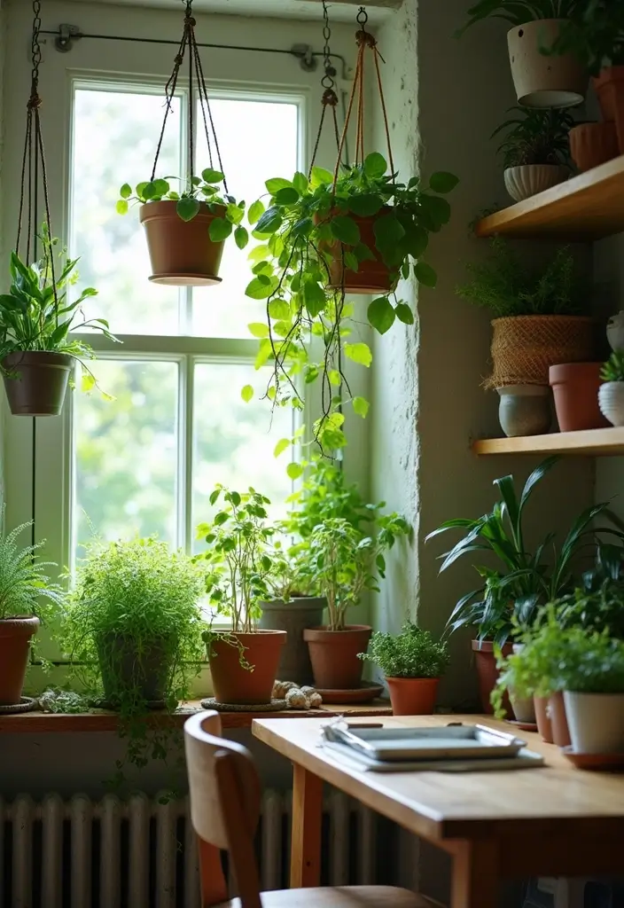 30+ Small Studio Apartment Ideas That Maximize Style and Function 2 30+ Small Studio Apartment Ideas That Maximize Style and Function - 2. Go Green with Indoor Plants