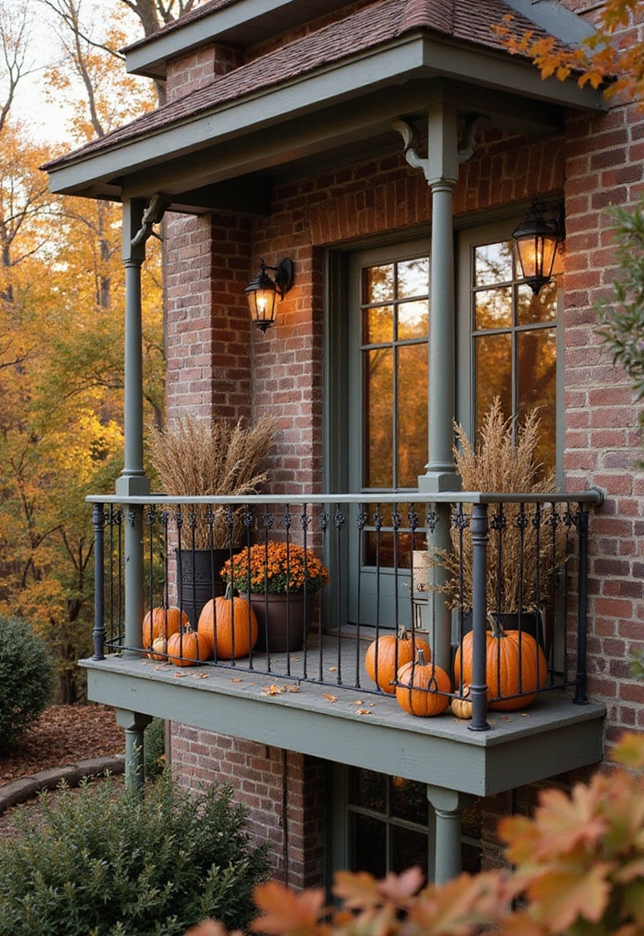 30+ Apartment Balcony Decorating Ideas for Outdoor Charm 12 30+ Apartment Balcony Decorating Ideas for Outdoor Charm - 12. Seasonal Decor