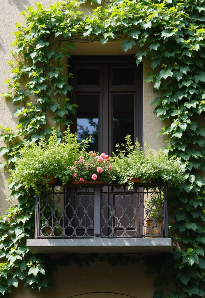 30+ Apartment Balcony Decorating Ideas for Outdoor Charm 14 30+ Apartment Balcony Decorating Ideas for Outdoor Charm - 14. Climbing Plants and Trellises