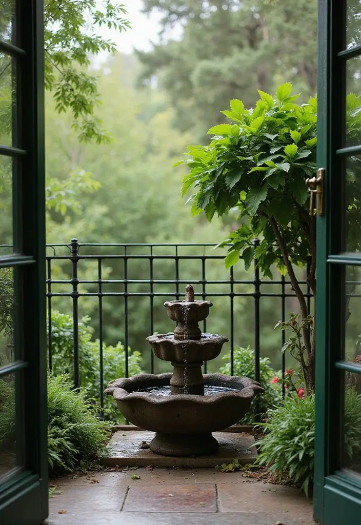 30+ Apartment Balcony Decorating Ideas for Outdoor Charm 17 30+ Apartment Balcony Decorating Ideas for Outdoor Charm - 17. Melodic Water Features