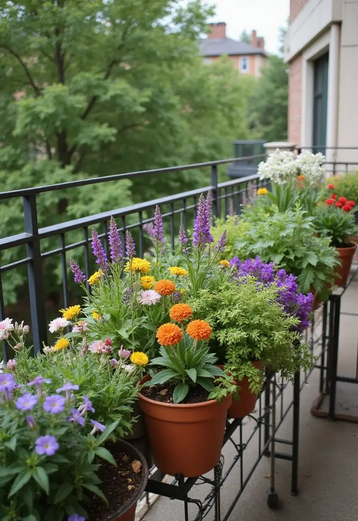 30+ Apartment Balcony Decorating Ideas for Outdoor Charm 24 30+ Apartment Balcony Decorating Ideas for Outdoor Charm - 24. Elevated Garden Beds