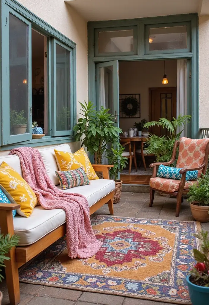 30+ Apartment Balcony Decorating Ideas for Outdoor Charm 9 30+ Apartment Balcony Decorating Ideas for Outdoor Charm - 9. Colorful Accents