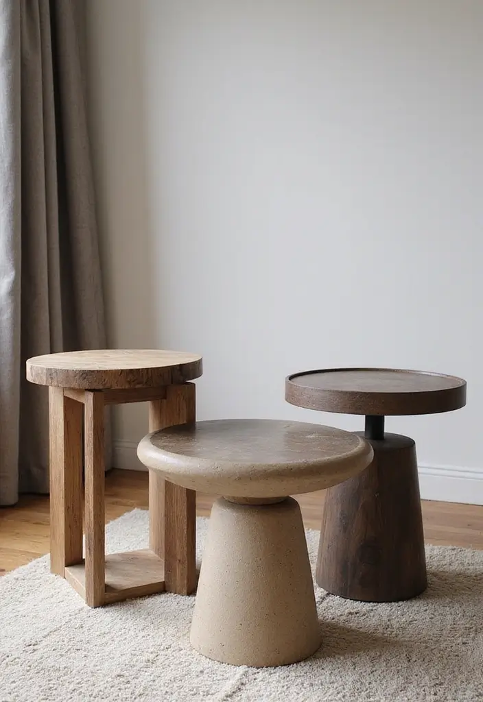 30 Apartment Designs That Feel Modern Sleek and Affordable - 17. Accent Tables