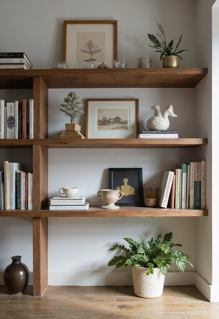 30 Apartment Designs That Feel Modern Sleek and Affordable - 25. Curated Bookshelves