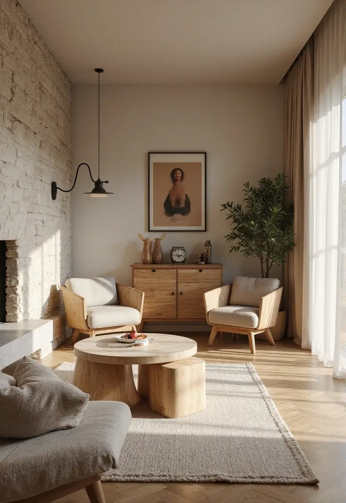 30 Apartment Designs That Feel Modern Sleek and Affordable - 4. Natural Materials