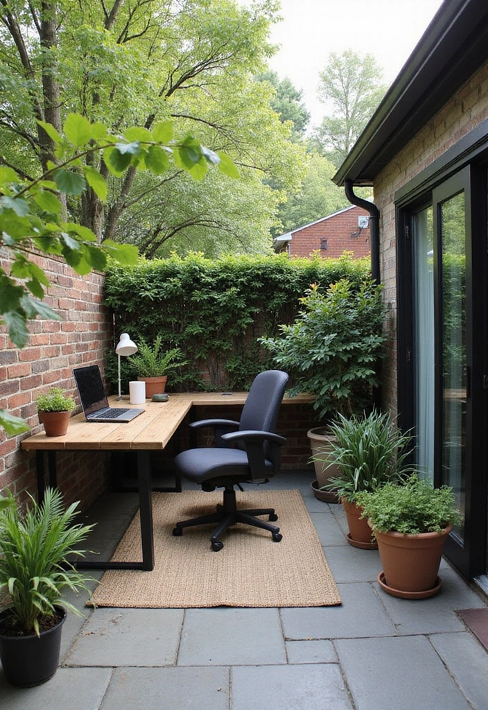 30 Apartment Patio Ideas to Create a Relaxing Outdoor Escape 12 30 Apartment Patio Ideas to Create a Relaxing Outdoor Escape - 12. Outdoor Workspaces for Productivity