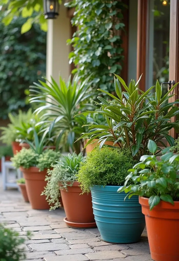 30 Apartment Patio Ideas to Create a Relaxing Outdoor Escape 14 30 Apartment Patio Ideas to Create a Relaxing Outdoor Escape - 14. Colorful Planters for a Vibrant Look