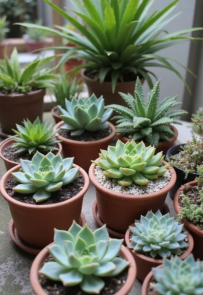 30 Apartment Patio Ideas to Create a Relaxing Outdoor Escape 16 30 Apartment Patio Ideas to Create a Relaxing Outdoor Escape - 16. Succulent Garden for Low-Maintenance Beauty