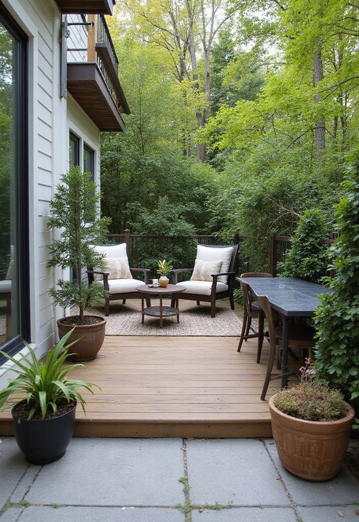 30 Apartment Patio Ideas to Create a Relaxing Outdoor Escape 17 30 Apartment Patio Ideas to Create a Relaxing Outdoor Escape - 17. Decking and Flooring for Style